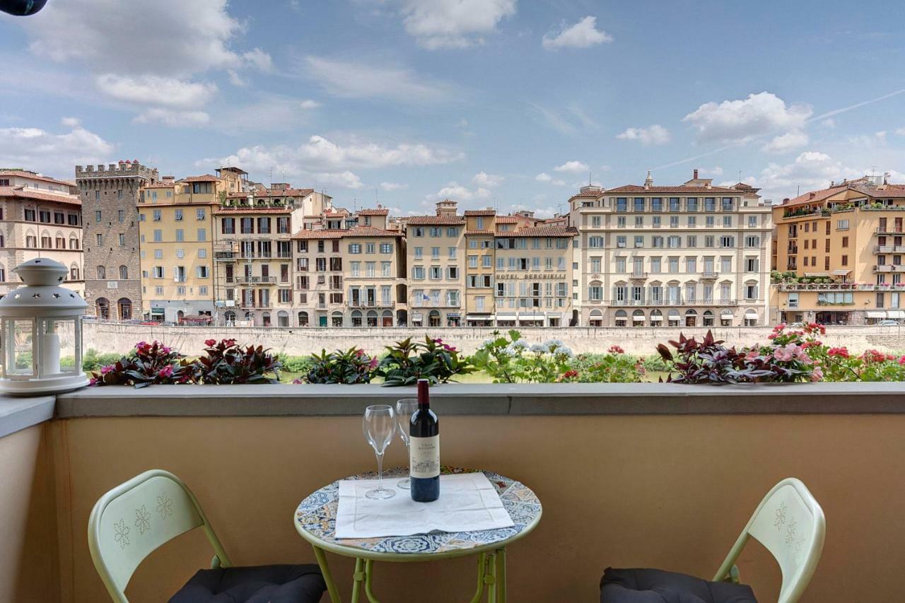 Historical Apartment Spectacular Arno View With Balcony From 12 Th Century. 佛罗伦萨 外观 照片